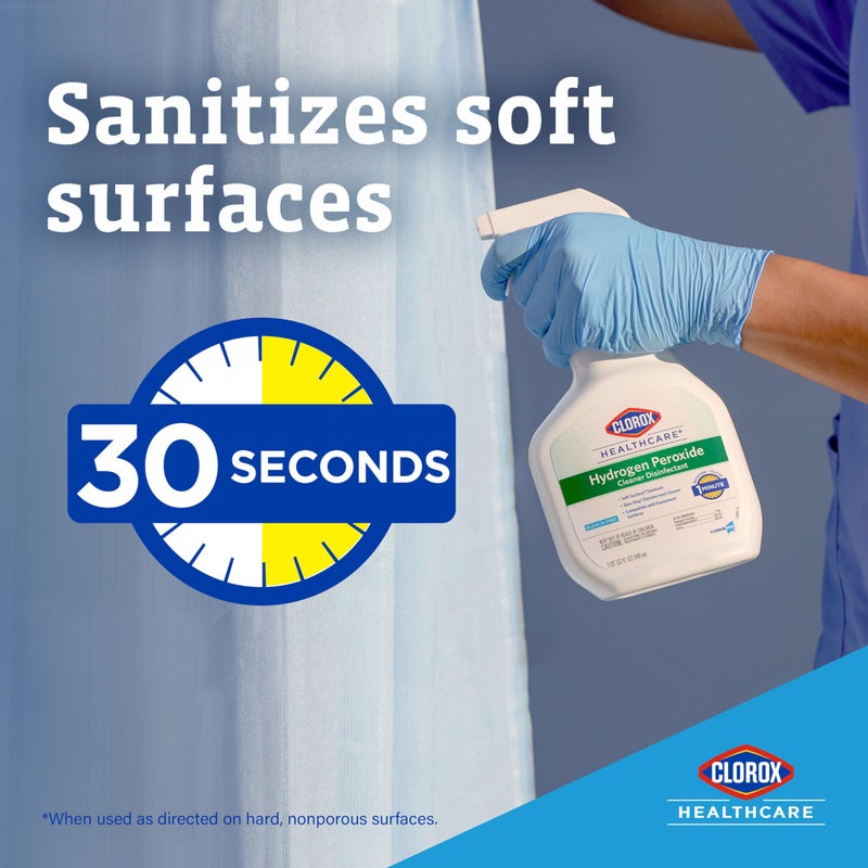 Clorox Healthcare Hydrogen Peroxide Cleaner Disinfectant Refill, Bleach Free, 128 Fluid Ounces (Package May Vary) - Image 3